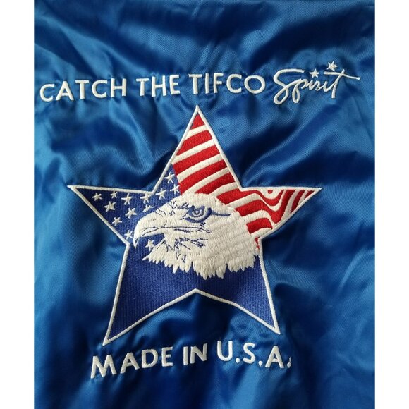 Vintage Tifco Industries Mens Satin Bomber Jacket Bald Eagle Made In USA Large - Picture 4 of 10